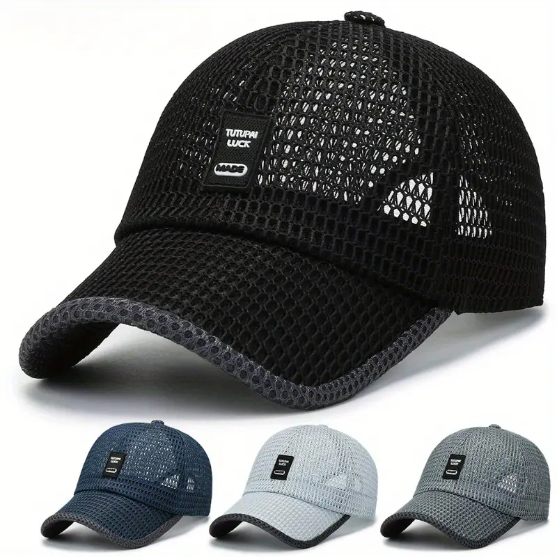 3-Pack Unisex Ivy Caps, Solid Polyester Summer Hats for Adults | Lightweight, Quick-Drying Wide Brim Athletic Beach Hat for Travel, Polyester Fits, Sports & Outdoor Hats, 3Pcs