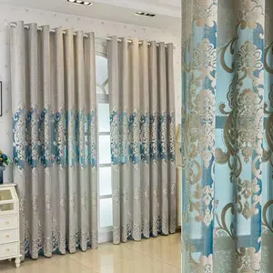 1pc Luxury European Style Hollow Out Jacquard Window Curtain, Room Decor Curtain, High-End Living Room Bedroom Balcony Drapes, Elegant Finished Curtains