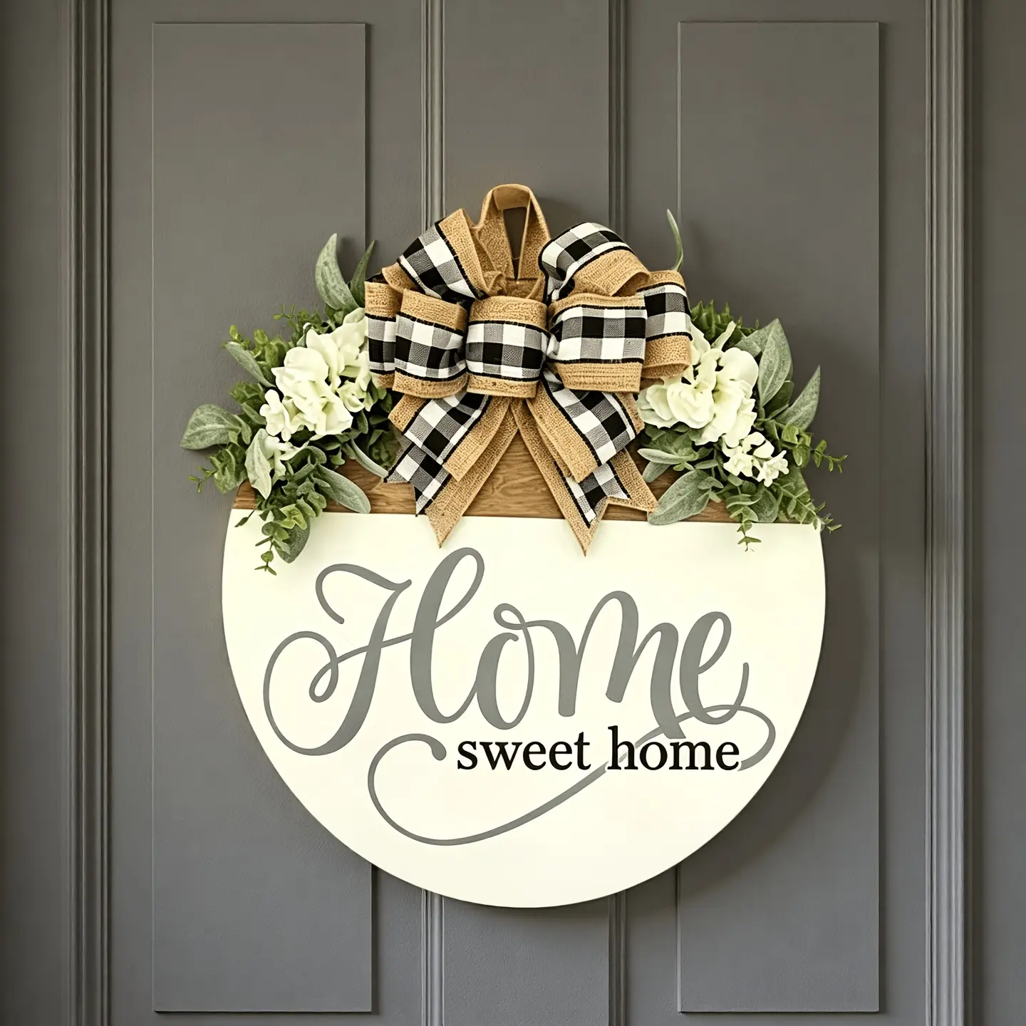 Front Door Decoration | Home Sweet Home | Year-Round Wreath | Door Hanger | Front Door Wreath | Welcome Wreath | Hanger | Door Wreath |