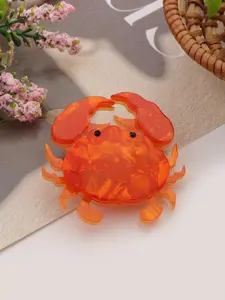 Handmade Original Design Fashion Hair Clip, Acrylic Crab Animal Style, Cute Side Clip, Gift Box Packaging