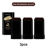3PCS-02#BROWNISH BLACK