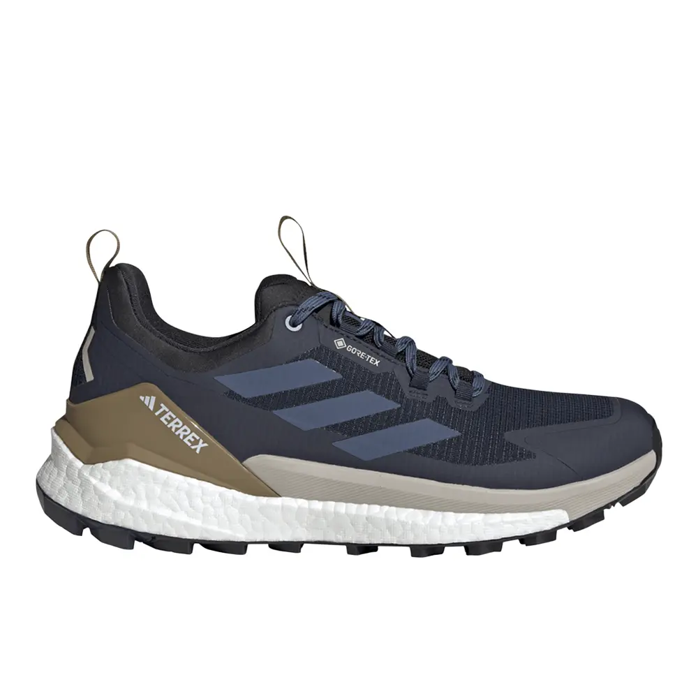 adidas Mens Terrex Free Hiker 2.0 Low Gore-Tex Hiking Hiking Sneakers Shoes - Black, Blue