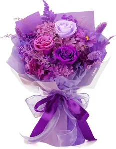 Gifts for Mom, Roses Bouquet Gifts for Women,Wife,Grandma and  /Flower for Delivery Prime/Purple Rose