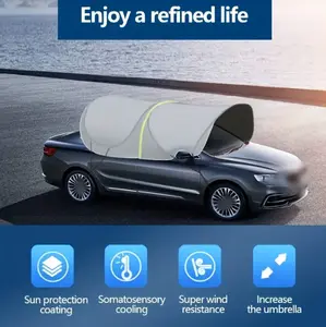 Car Parasol Mobile Car Umbrella Shed Folding Car Roof Outdoor Sun Protection Car Clothing Cover Coach Parasol Snow Protection Car Accessories