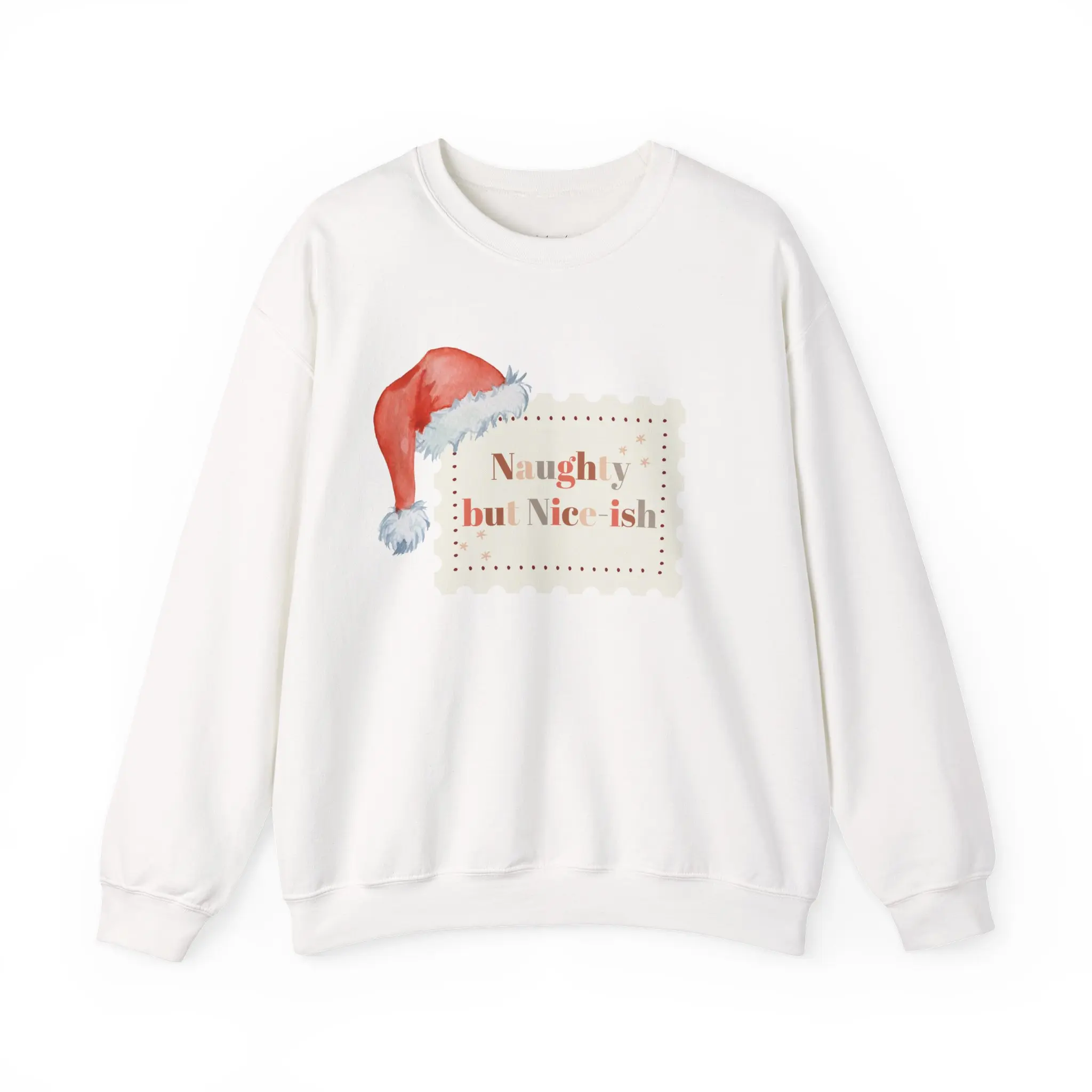 Christmas Season Unisex Sweatshirt - Naughty but Nice Holiday Jumper, Cozy Crewneck Pullover, Festive Winter Top, Funny Xmas Gift, Comfy