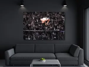 Justin Gaethje Knockout Canvas Wall Art Poster Print BMF Title KO Over Dustin Poirier UFC 291 Backflip Justin Gaethje Poster Ready to Hang, Ufc Flag, Trending Flag.