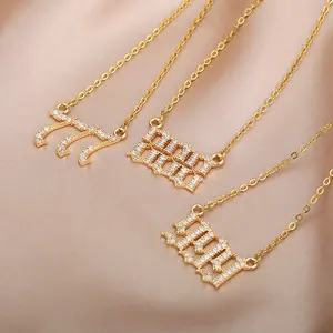 1pc Zircon Angel Number Necklaces For Women Men 111 444 777 888 Necklace Stainless Steel Pendant Birthday Jewelry Gift