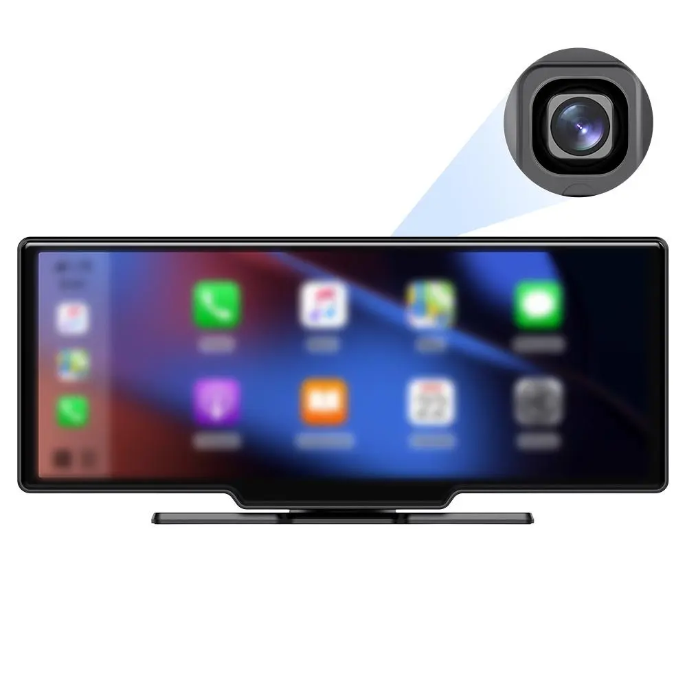 10.26 Inch Car DVR, Wireless Car DVR with Front & Rear Camera, Car Video Recorder with Voice Control, Car DVR with BT FM GPS Recorder