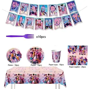 Devil Pink Disposable Plate Set - Party Decorations, Perfect for Birthday Fan Celebrations