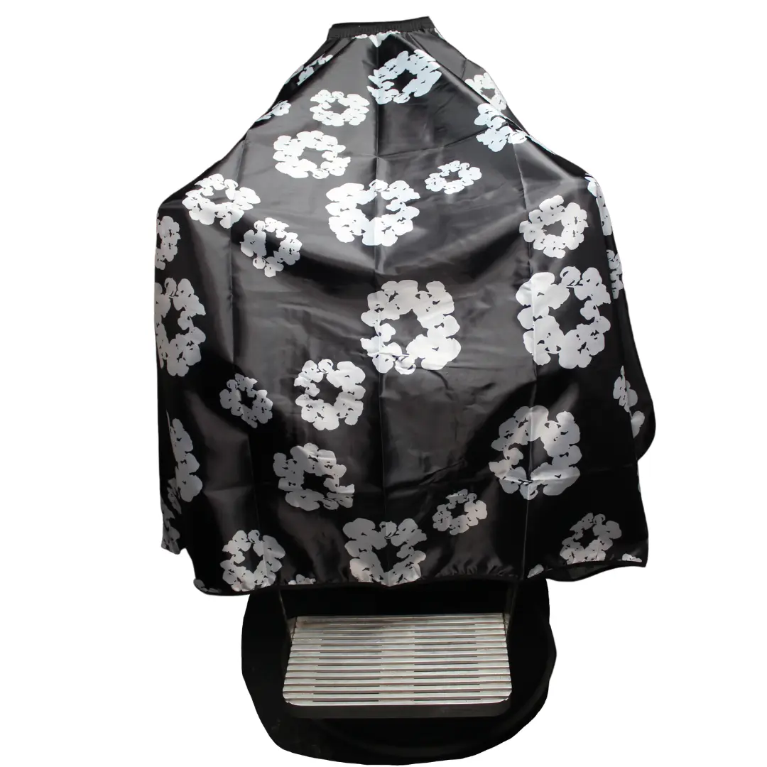Denim Tears Barber Cape Black White Nylon Material Durable Comfortable Professional Barber Shop Use Stylish Functional Design