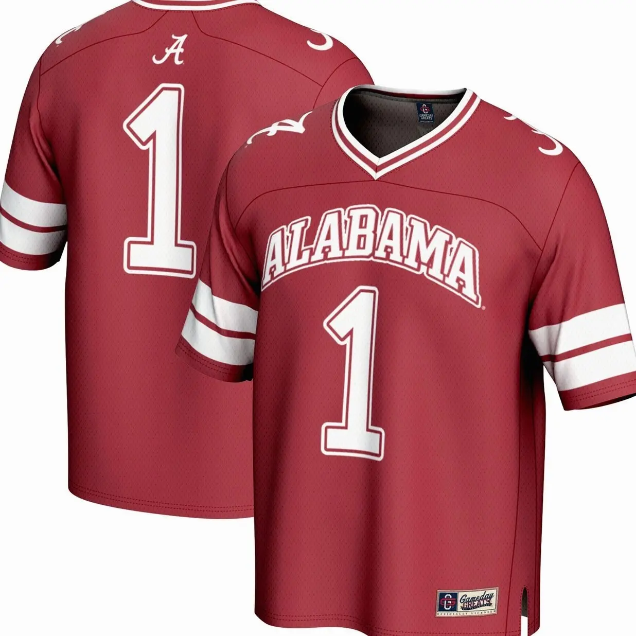 #1 Alabama Crimson Tide GameDay Greats Unisex Lightweight Collegiate Football Fashion Jersey - Crimson