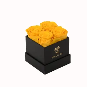 Yellow preserved rose