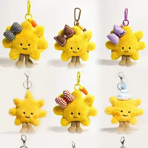 Trendy Sunflowers  Cute Mini  Bag Charm for Keys, Backpack & Gifts,Plush Keychain – , Soft  Adorable Accessory All Match,Perfect Christmas Stocking Stuffer for Girls & Kids,