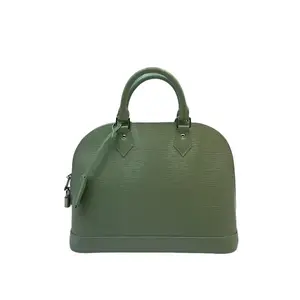 Pre-owned Louis Vuitton france Crossbody Bags Green Peppermint Alma PM Patent Leather Shell Bag 20006391 H2 H3 z63025