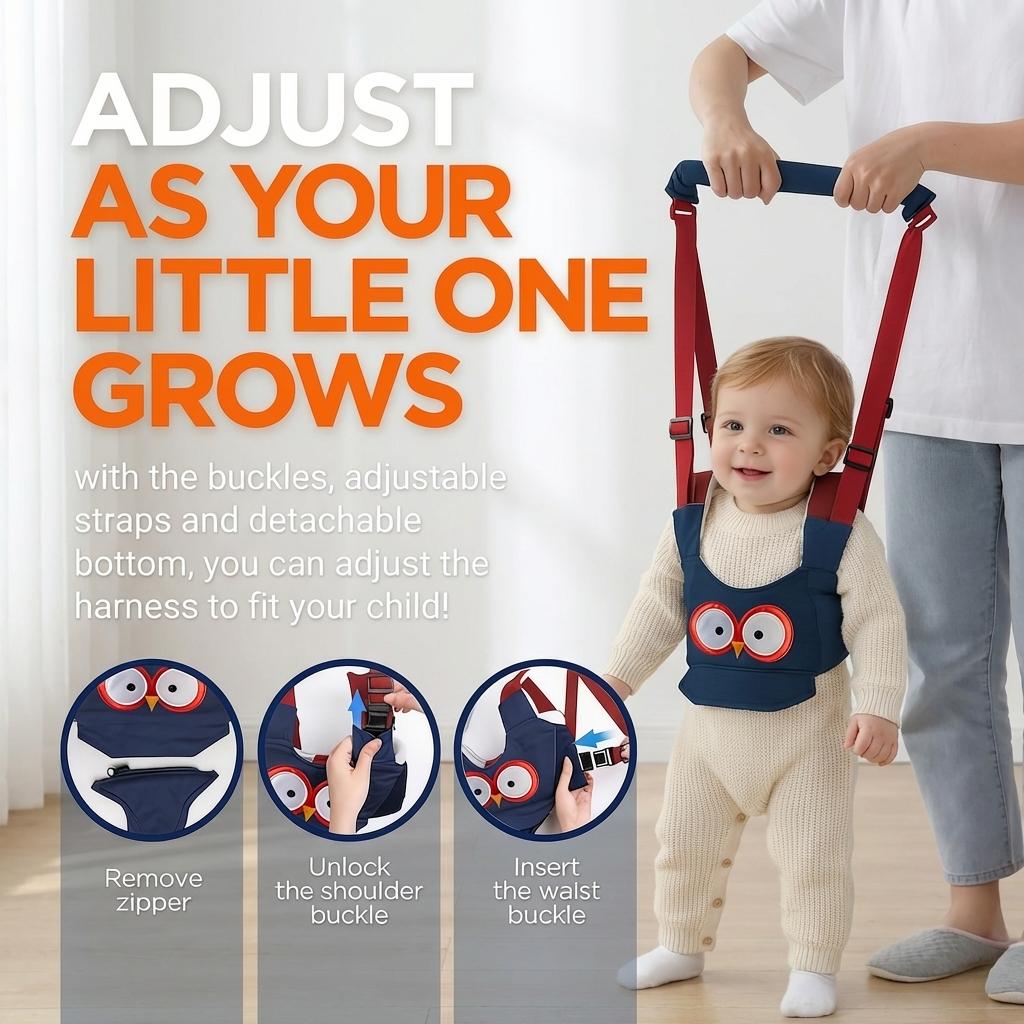 Baby Walking Harness Handheld Kids Walker Helper Toddler Infant Walker Harness Assistant Belt Child Baby Walk Learning Help Support Assist Trainer Tool for 7-24 Month Old