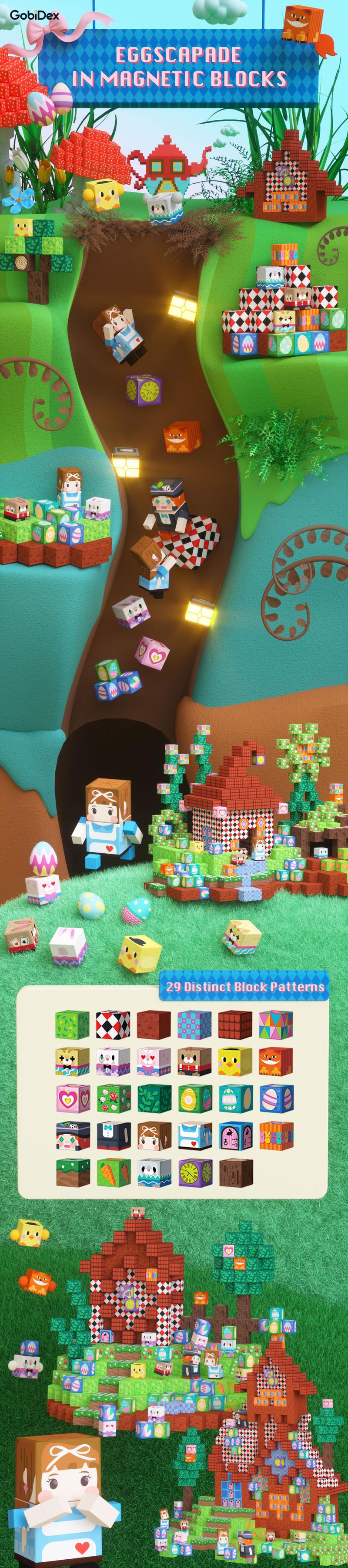 GobiDex Mystic Grove Magnetic Building Blocks 100PCS 1-Inch Blocks, STEM Game-Basesd Creative Toy Set in Gift Package for Kids Age 3-12 GobiDex Mystic Grove Magnetic Building Blocks 100PCS 1-Inch Blocks, STEM Game-Basesd Creative Toy Set in Gift Package for Kids Age 3-12