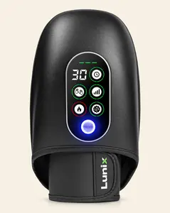 LX31 Rolling Hand Massager, Heat, Compression + Kneading, Smart Memory, Charcoal Black