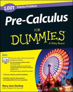 USED-Pre-Calculus for Dummies: 1,001 Practice Problems by Sterling, Mary Jane (Paperback)