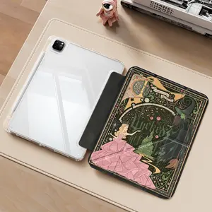 Magical Fairy & Witch iPad protective case, transparent acrylic Y folding stand suitable for all models of iPad including 7.9/8.3/10.2/10.5/10.9/11/12.9 13 inch,featuring all-round protection functions against scratches and impacts, great gift.