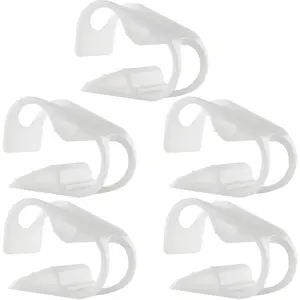 1/2" - 5/8" Plastic Tubing Clamps Adjustable Tube Clamp, Laboratory Pinch Valve Flow Control Hose Clamp - Pack of 5 White