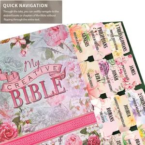 Inspirational Index Tabs Set, 75-Piece Large Font Design, Faith-Based Bible & Diary Use, Easy Peel-Off Labels, Ideal Gift for Believers, Book Reading Stickers