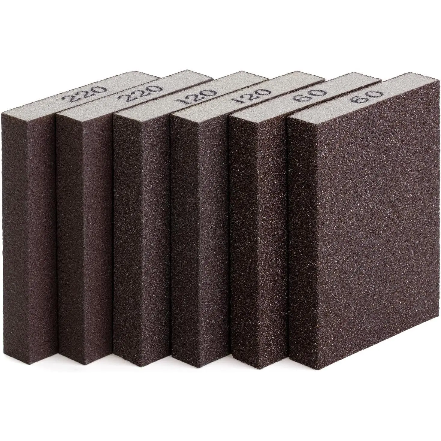 - Sanding Sponge, 6 pcs, 60/120/220 Grit Assortment, Sandpaper Block, Sanding Blocks for Wood, Drywall Sanding Sponge for Wood, Sanding Blocks Drywall, Sandpaper for Drywall Sanding Block