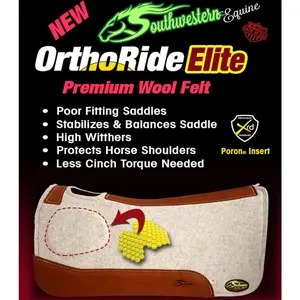 OrthoRide™ Elite - Premium All Wool Topper and Bottom - Saddle Pad