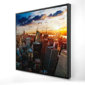 Begin Home Decor 2081-2424-CI113 24 x 24 in. City of York by Dawn - Framed Canvas for Home Decor