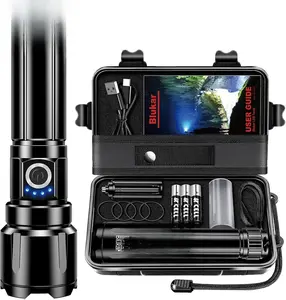 [New Deal]- Rechargeable Flashlight High Lumens, Super Bright LED Powerful Tactical Torch - 5 Light Modes, Zoomable, Long Lasting, Waterproof Handheld Flash Light for Emergency, Camping, Hiking