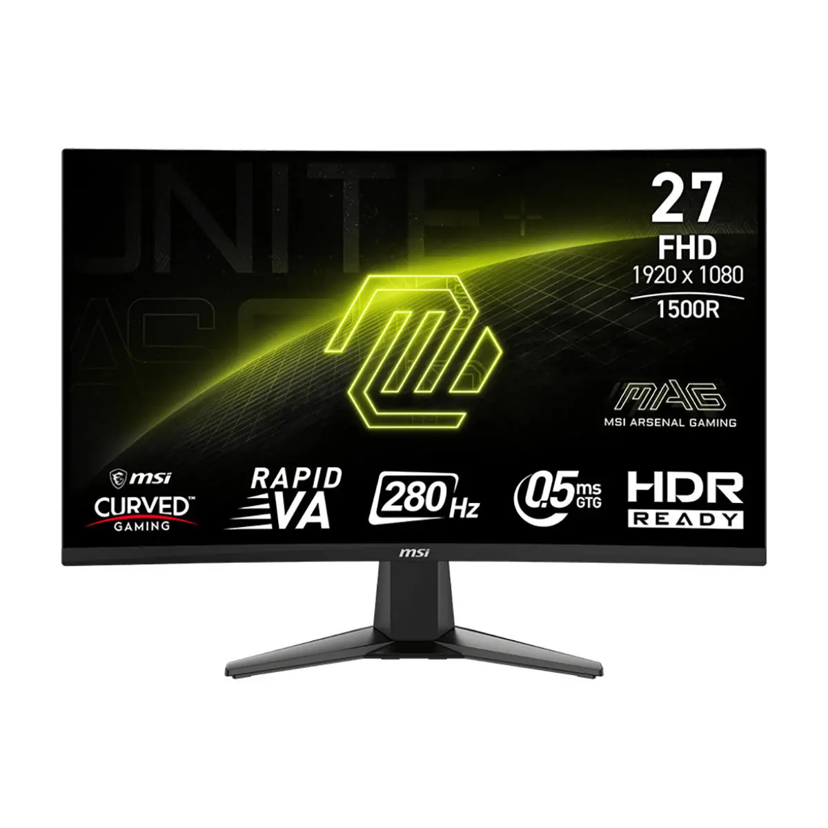 MSI MAG 276CXF 27" 16:9 Curved VA Panel Gaming Monitor - 1920x1080 Full HD, 280Hz Refresh Rate, HDR LED, Metallic Black, Computer & Office Desktop Component