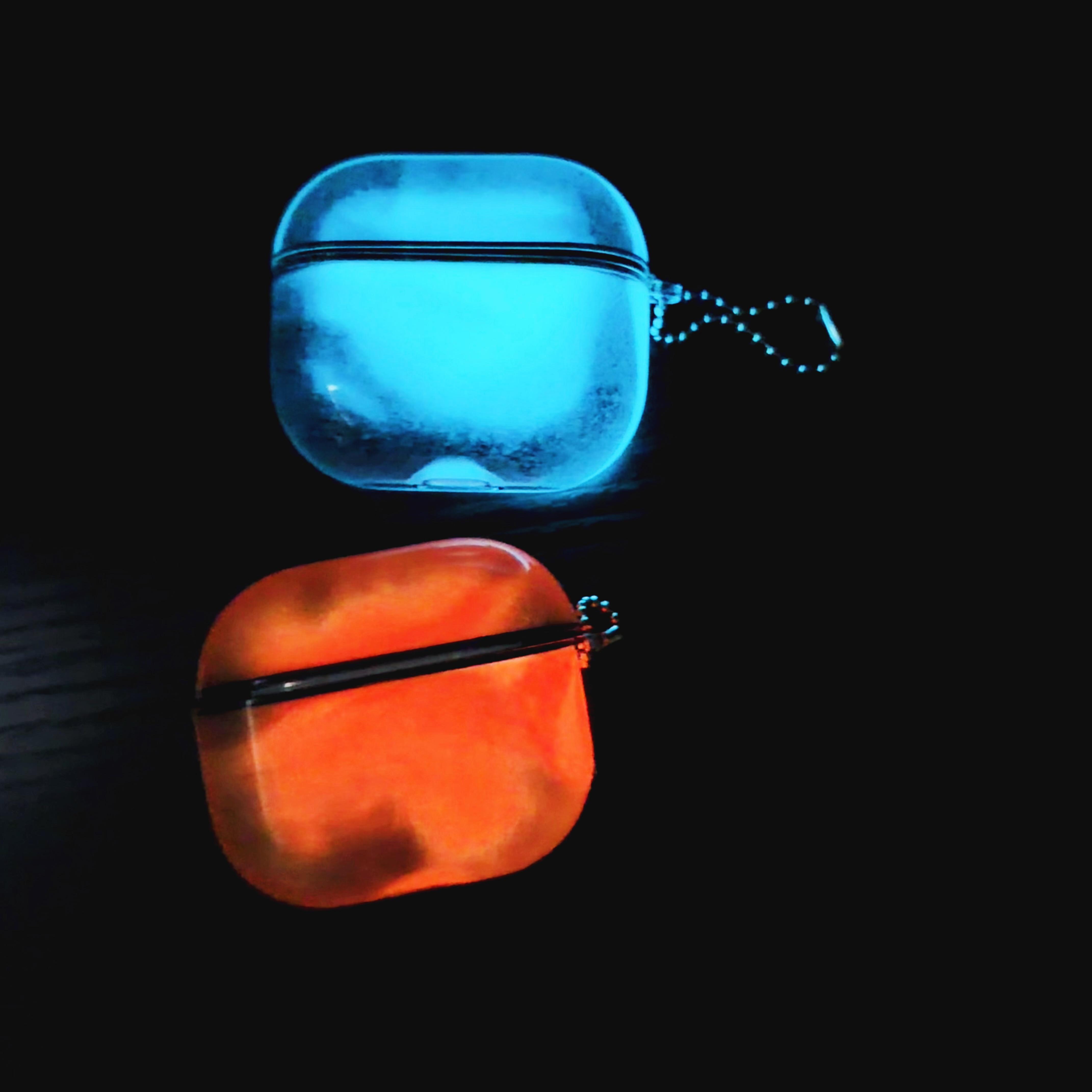 HISTORYOO Luminous Quicksand for AirPod Case for AirPods 4 3 2 1 Pro 3 Pro 2/1 For Apple Earbud Cover Shock Absorbing Enhanced Protective Cute Sparkle Glow-in-The-Dark Liquid Glitter Funny Hard Clear Night Glowing Sand Earphone Case Detachable Keychain