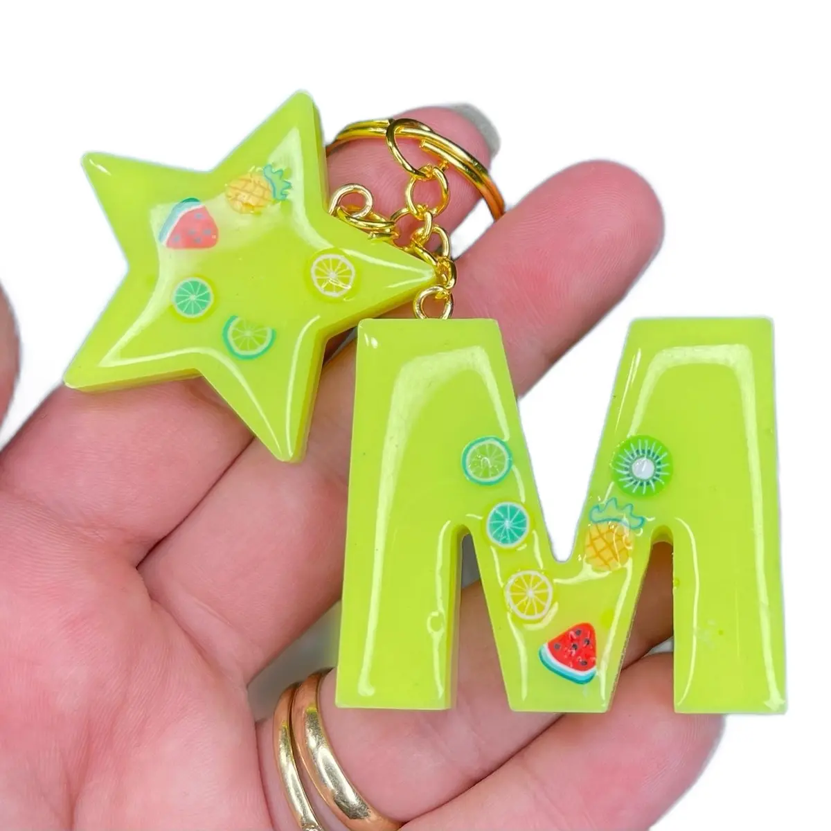 Personalized Resin Keychain Letter