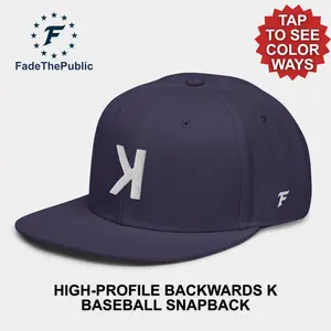 High-Profile Backwards K Baseball Snapback Hat Otto Cap 125-978 Structured Fit Timeless Edge