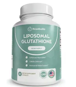 Rosabella Liposomal Glutathione 500mg – High Absorption Glutathione Supplement, Antioxidant Support, Cellular Health & Detox Support, 60 Capsules, 30 Day Supply, Daily Antioxidant Capsules