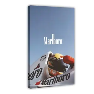 Ayrton Senna Marlboro Poster,Bedroom Canvas Posters, Hall Wall Art, Bathroom Canvas Posters, Home Poster Decoration