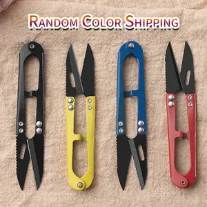 Carbon Steel Sewing Scissors, 1pcs random color Trimming Nippers, U Shape Clippers, Yarn Embroidery Craft Scissors, Tailor, DIY, Easy To Use, Office Stationery & Supplies