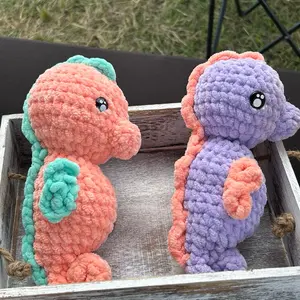 Crochet sea horse plushie