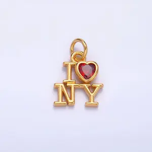GOLD I LOVE NY CHARM