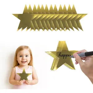 Cutouts,50PCS  Cutouts, 6" Double Printed Paper Stars,Cardboard for DIY Party Decorations, Wall Decor, Birthdays, Weddings,Graduation Party Decoration