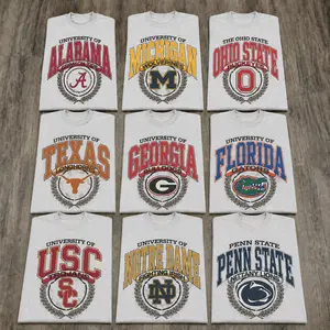 Vintage All University T-Shirt ASH Color, Retro College Graphic Tee Unisex Game Day Campus Streetwear Fan Gift