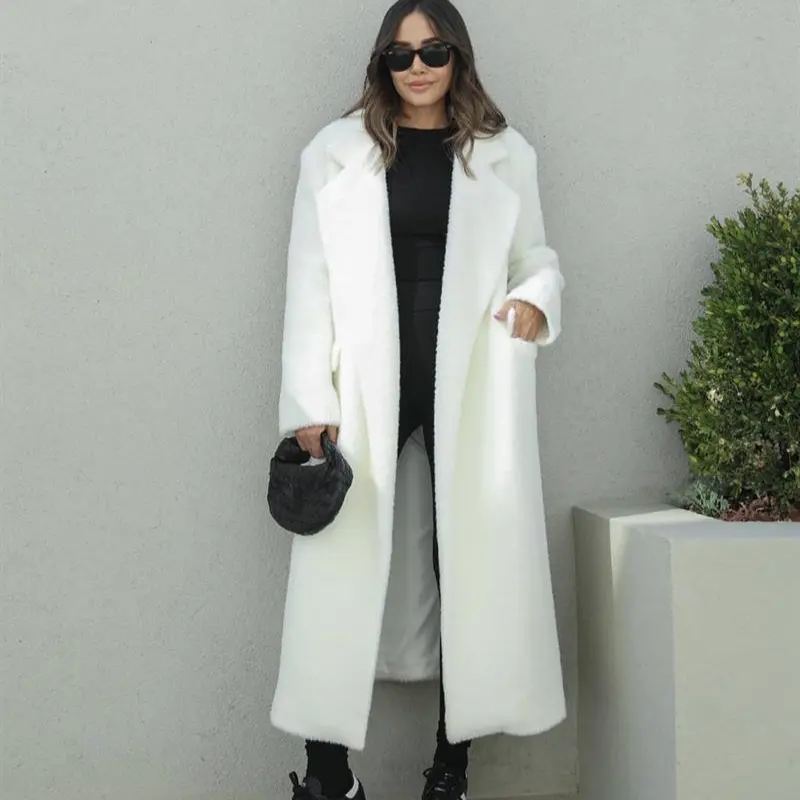 Layla Faux Fur Coar Coat for Women - White, Coats, Womenswear, Coat Style, Comfortable Fit
