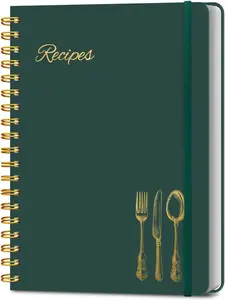 Blank Recipe Book to Write in Your Own Recipes. Sprial Hardcover Blank Cookbook, Recipe Journal Hold 150 Recipes