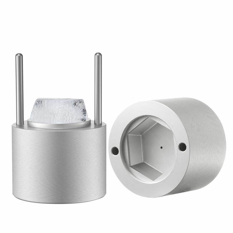 VEVOR Ice Diamond Press, 2.4" Ice Ball Maker, Aviation Aluminum Diamond Ice Ball Press Kit for Ice Diamond, Ice Press with Tong and Drip Tray, for Whiskey, Cocktail, Bourbon, Scot on Party & Holiday