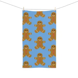 Slightly Subtle Gingerbread Cookie Hand Towel - FDT Holiday Kitchen Decor, Christmas Gift