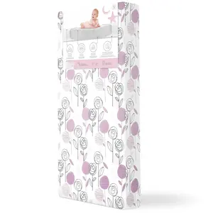 5" Firm Fiber Crib & Toddler Mattress (52" L x 28" W), 2-in-1 Dual-Sided Infant & Toddler Support, Waterproof & Stain Resistant, GREENGUARD Gold & JPMA Certified - Rose Pink