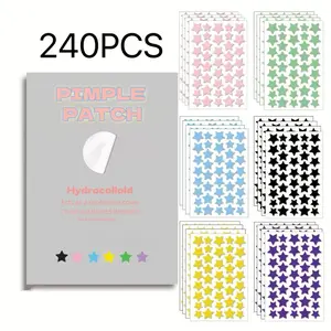 240 Pcs Acne Cover Stickers for Oily Skin, Hydrogel Star Shape Patch, Hydrocolloid Acne Patch, Makeup Concealer, Cute Star Design Acne Patches, Blemish Patches