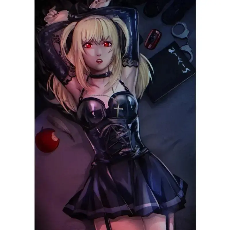 Women's Misa Amane Death Note Cosplay Outfit Set - Japanese Style Lady's Imitation Leather Dress, Lace Sleeves, Skirt, Necklace, Stockings, Anime Uniform Accessories, Women's Clothes, Anime Cosplay, Dress Outfit, Xxl, Pu Leather, Set Size X-S-Xl