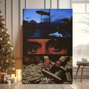 No Frame Classic Gangster Movie Artwork Poster - 1pc Canvas Print For Bedroom, Living Room Wall Decor