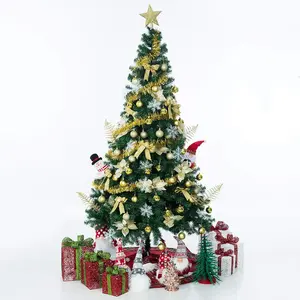 Sunnyglade 94 PCS Christmas Tree Ornaments Set includes glitter poinsettias, bows, ribbons, leaves, and assorted golden decoration balls. Star