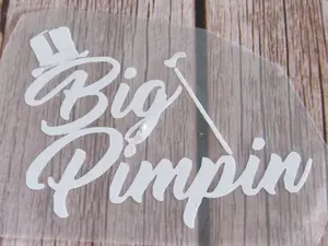 Big Pimpin Top Hat And Cane Decal for Car Exterior Accessories